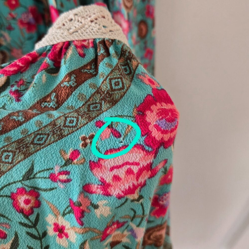 Spell and the Gypsy Collective Babushka Midi Dress Turquoise XS - Picture 14 of 16